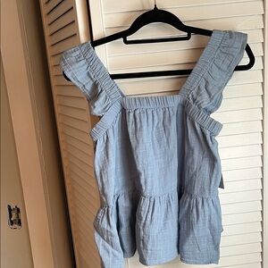 Women's Blue Sleeveless Top